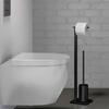 Porta Rolos com Escova WC Zack CARVO Preto
